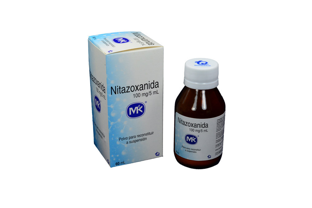 Nitazoxanida Polvo Para Reconstituir 100 mg / 5 mL Caja Con Frasco Con 60 mL - Suspensión