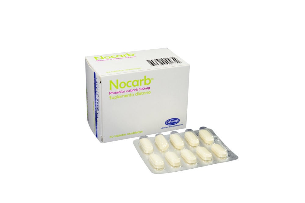 Nocarb 500 mg Caja x 60 Tabletas Recubiertas Nocarb 500 Mg Caja Con 60 Tabletas Recubiertas