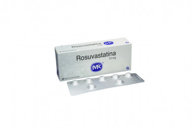 Rosuvastatina 10 mg Caja Con 28 Tabletas Recubiertas