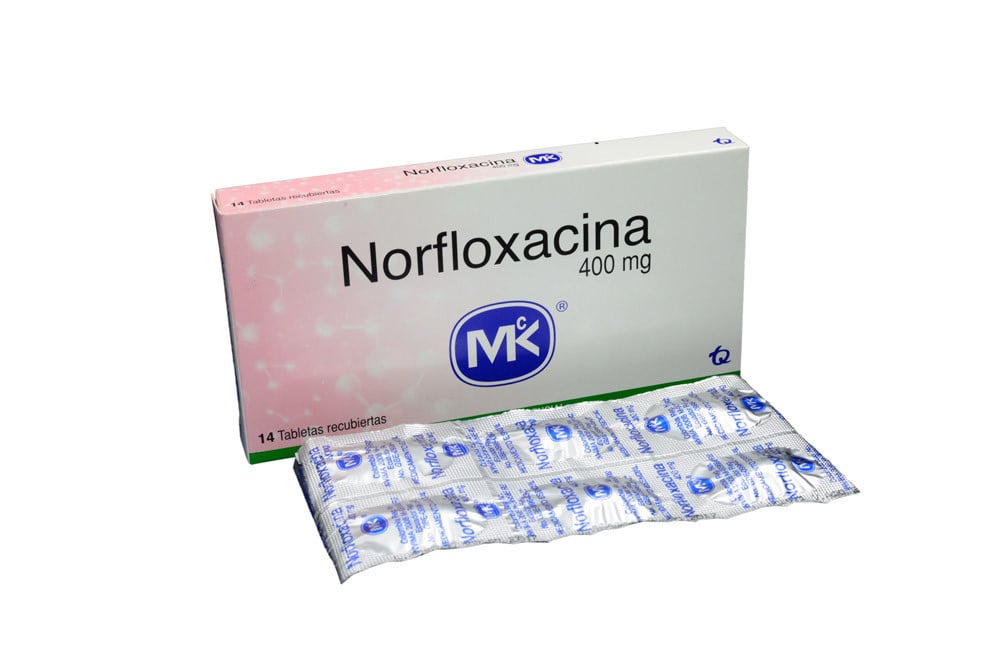 Norfloxacina 400 mg Caja Con 14 Tabletas Recubiertas