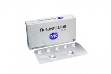 Rosuvastatina 20 mg Caja Con 28 Tabletas Recubiertas