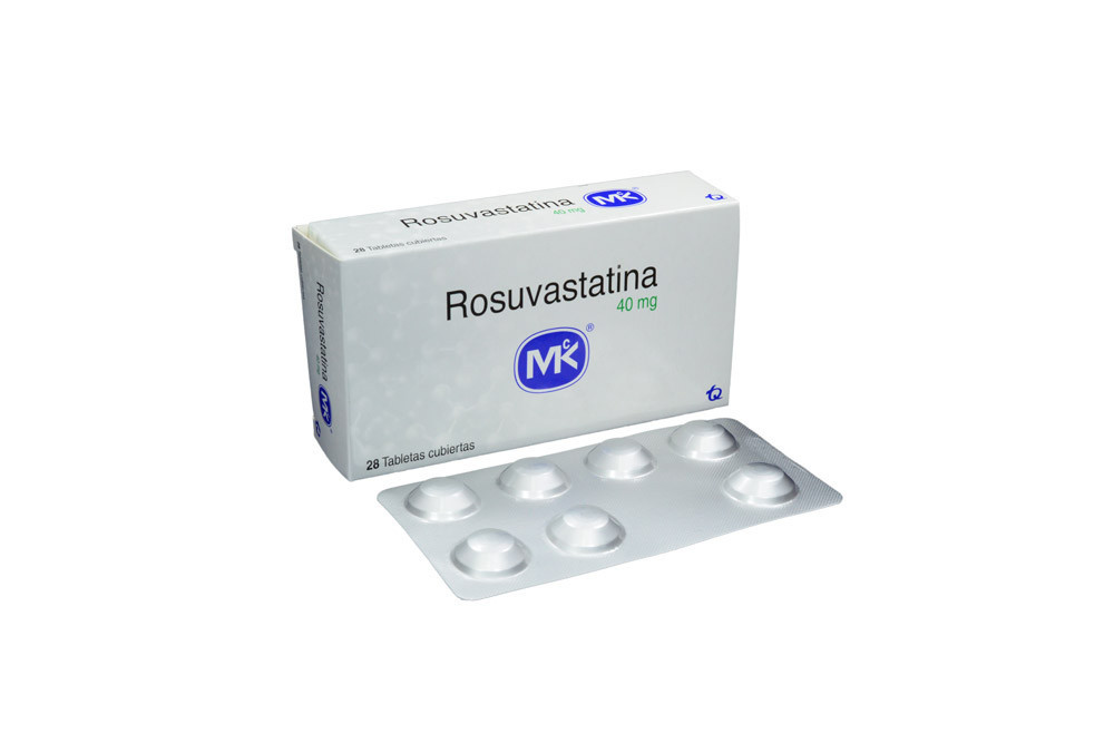 Rosuvastatina 40 mg Caja Con 28 Tabletas Cubiertas