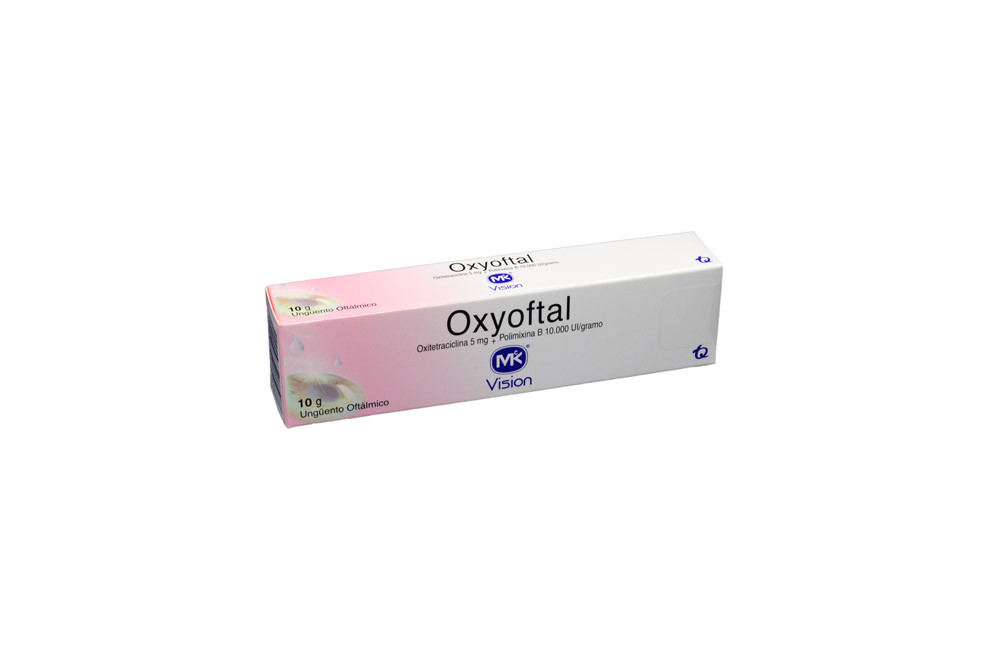 Oxyoftal En Ungüento 5 mg / 10.000 UI Caja Con Tubo Con 10 g Oxyoftal En Ungüento 5 Mg / 10.000 Ui Caja Con Tubo Con 10 G