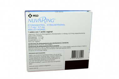 NuvaRing 11.7 / 2.7 mg Caja Con 1 Sobre Con 1 Anillo Vaginal