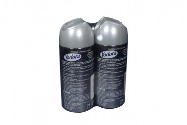 Yodora Spray Pies Men Empaque Con 2 Frascos Con 175 mL C/U Extracontrol Sudor - Precio Especial