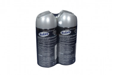 Yodora Spray Pies Men Empaque Con 2 Frascos Con 175 Ml C/U Extracontrol Sudor - Precio Especial