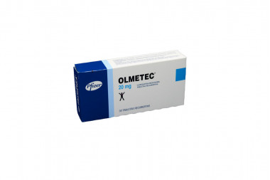 Olmetec 20 mg Caja Con 30 Tabletas Recubiertas