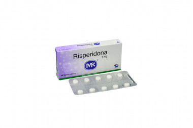 risperidona 1 mg caja con 20 tabletas recubiertas