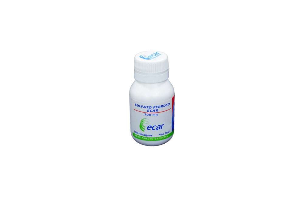 Sulfato Ferroso 200 mg Frasco Con 100 Grageas