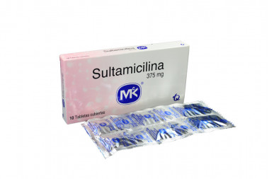 Sultamicilina 375 mg Caja Con 10 Tabletas Cubiertas