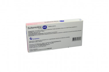 Sultamicilina Mk 375 mg Caja Con 10 Tabletas Cubiertas