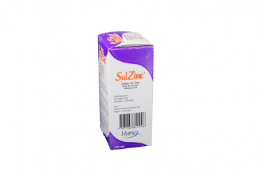 SulZinc 2 mg Caja Con Frasco x 120 mL Sabor A Uva