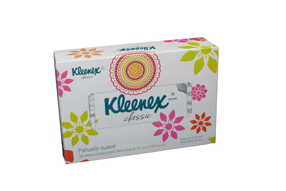 Kleenex Classic Caja Con 50 Pañuelos 