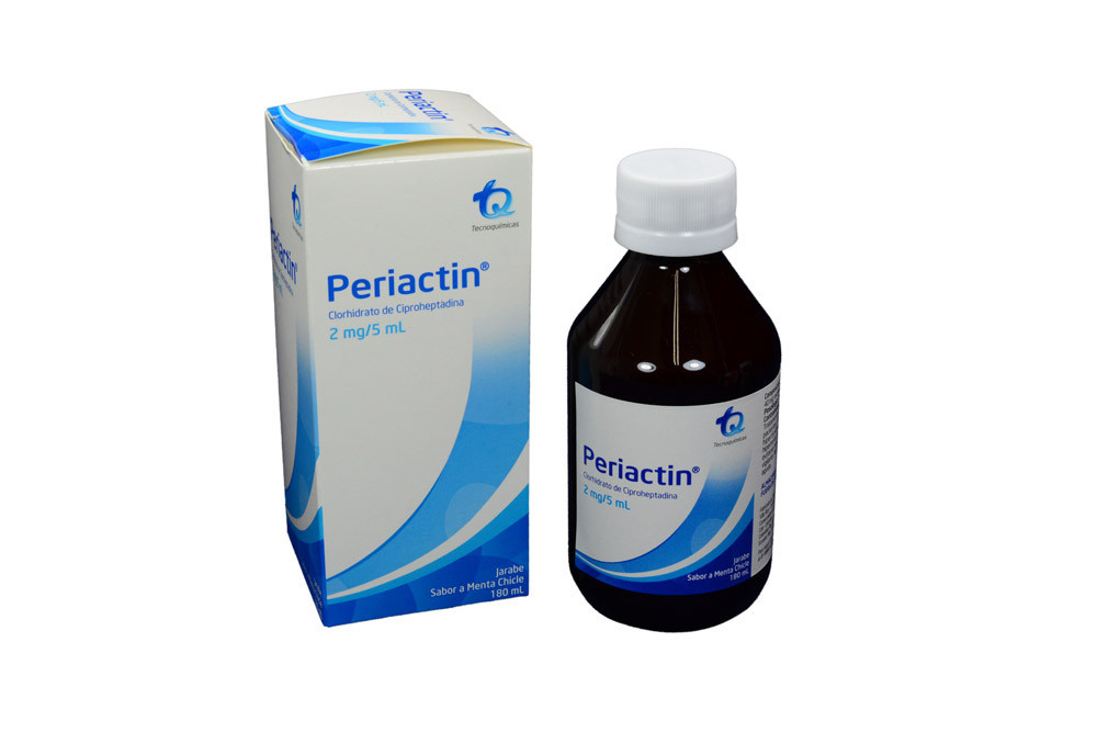 Periactin Jarabe 2 mg / 5 mL Caja Con Frasco Con 180 mL - Sabor A Menta Chicle