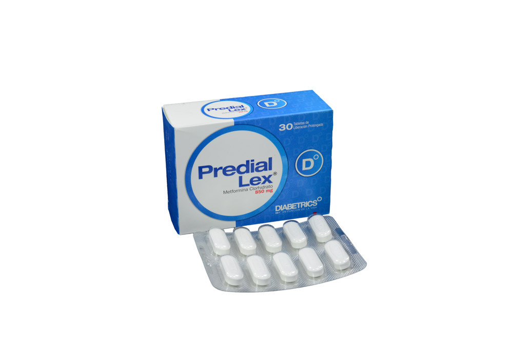 Predial Lex 850 mg Caja Con 30 Tabletas De Liberación Prolongada