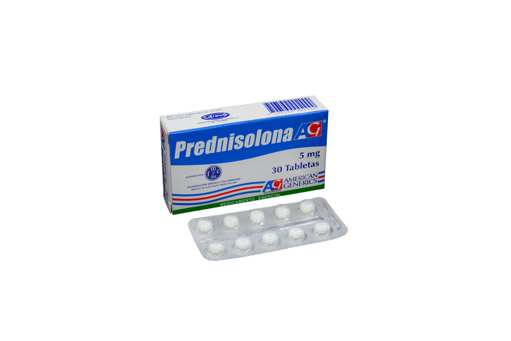 Prednisolona 5 mg Caja Con 30 Tabletas
