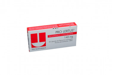 Pro Lertus 140 mg Caja Con 20 Cápsulas De Liberación Prologada