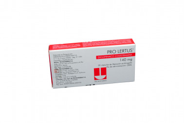 Pro Lertus 140 mg Caja Con 20 Cápsulas De Liberación Prologada