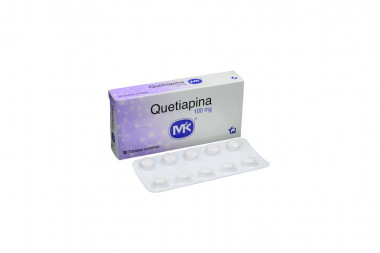 Quetiapina 100 mg Caja x 30 Tabletas Recubiertas - Esquizofrenia