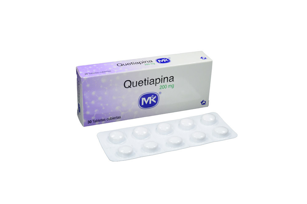 Quetiapina 200 mg Caja Con 30 Tabletas Cubiertas