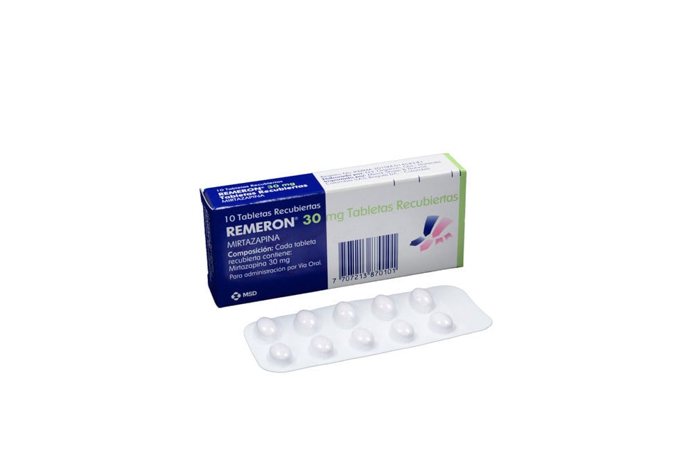 Remeron 30 Mg Caja Con 10 Tabletas Recubiertas