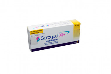 Seroquel XR 50 mg Caja Con 30 Comprimidos Recubiertos