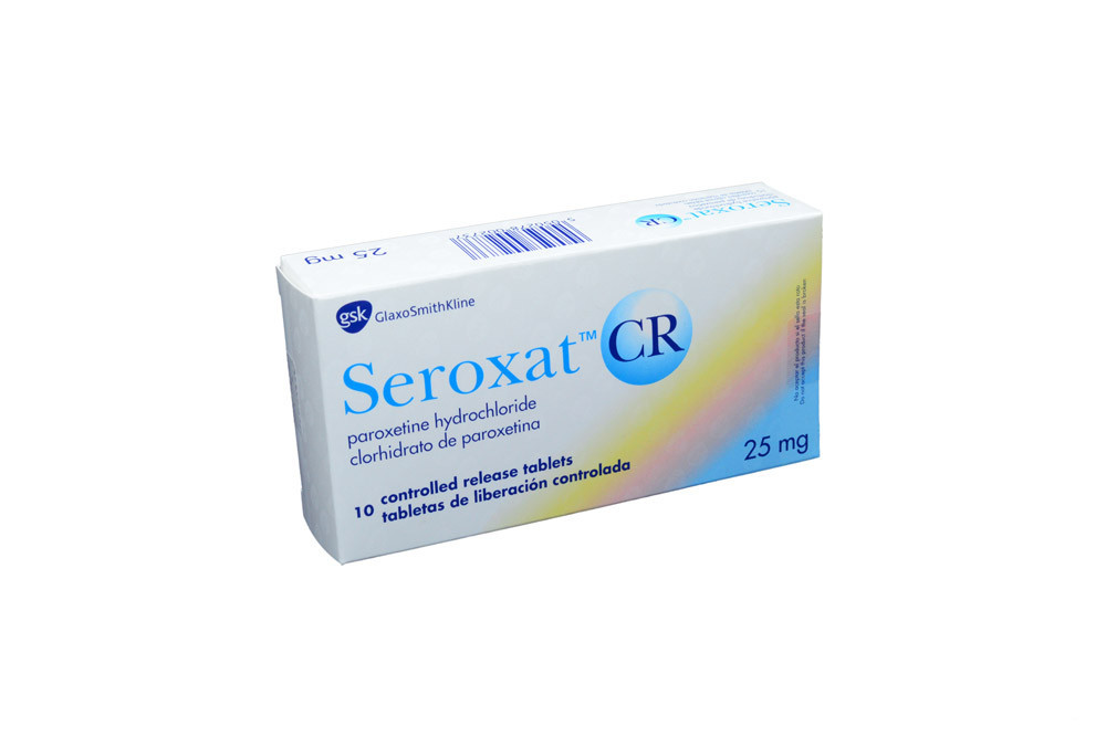 Seroxat Cr 25 mg Caja Con 10 Tabletas De Liberación Controlada