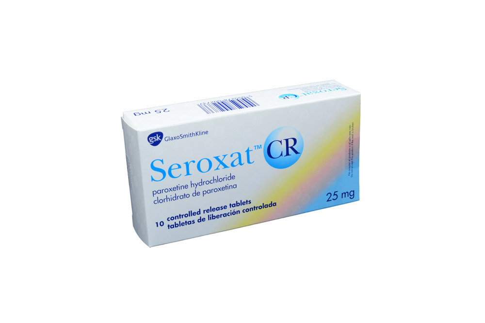 Seroxat Cr 25 mg Caja Con 10 Tabletas De Liberación Controlada Seroxat Cr 25 Mg Caja Con 10 Tabletas De Liberación Controlada