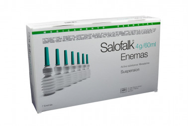 Salofalk Suspensión  4 g / 60 mL Caja Con 7 Enemas 