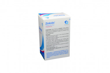 Zinkids 10 mg / 5 mL  Jarbe Caja Con Frasco Con 120 mL - Sabor A Cereza
