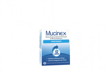 Mucinex  600 mg  Caja  x 20 Tabletas -  Expectorante