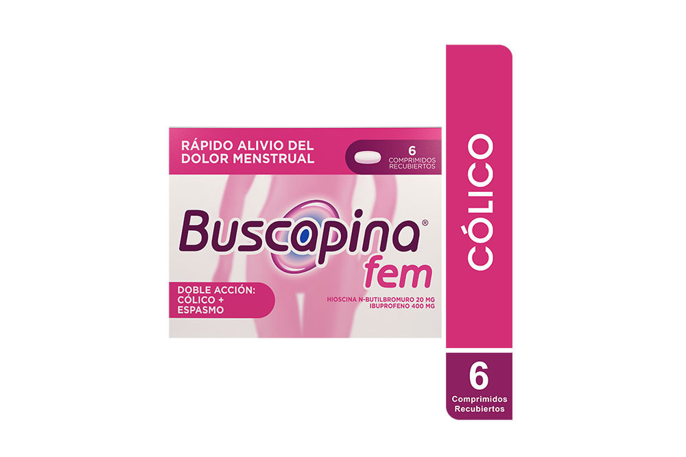 Buscapina Fem 20 / 400 mg Caja Con 6 Comprimidos Recubiertos