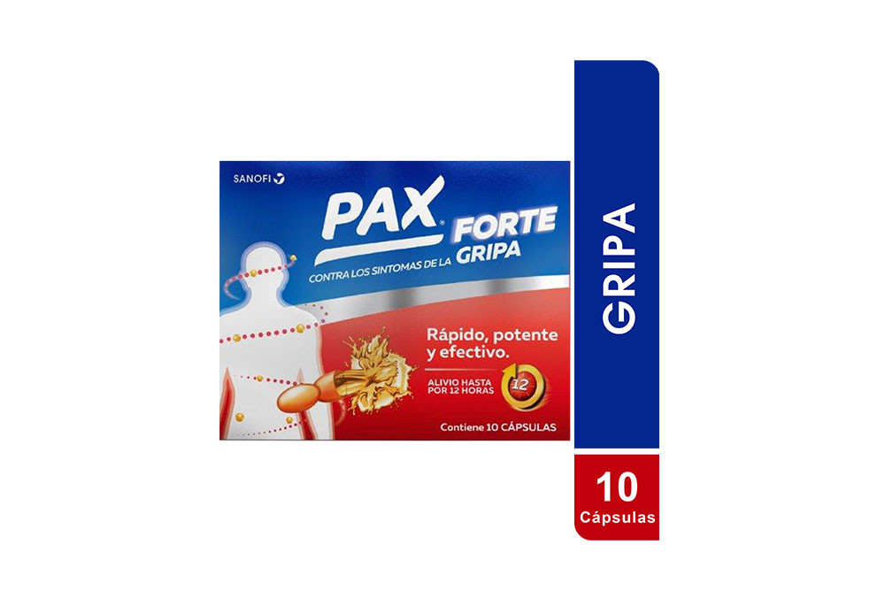 PAX FORTE GRIPA Pax Forte 400 / 100 / 30 / 2.5 / Mg Caja Con 10 Cápsulas