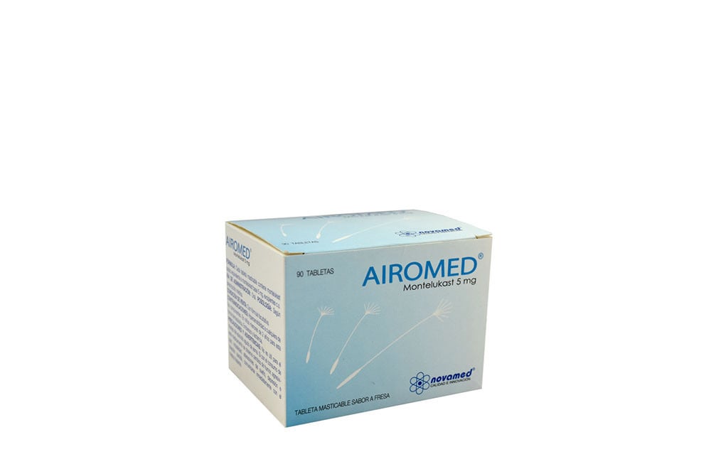 Airomed 5 Mg Caja Con 90 Tabletas Masticables