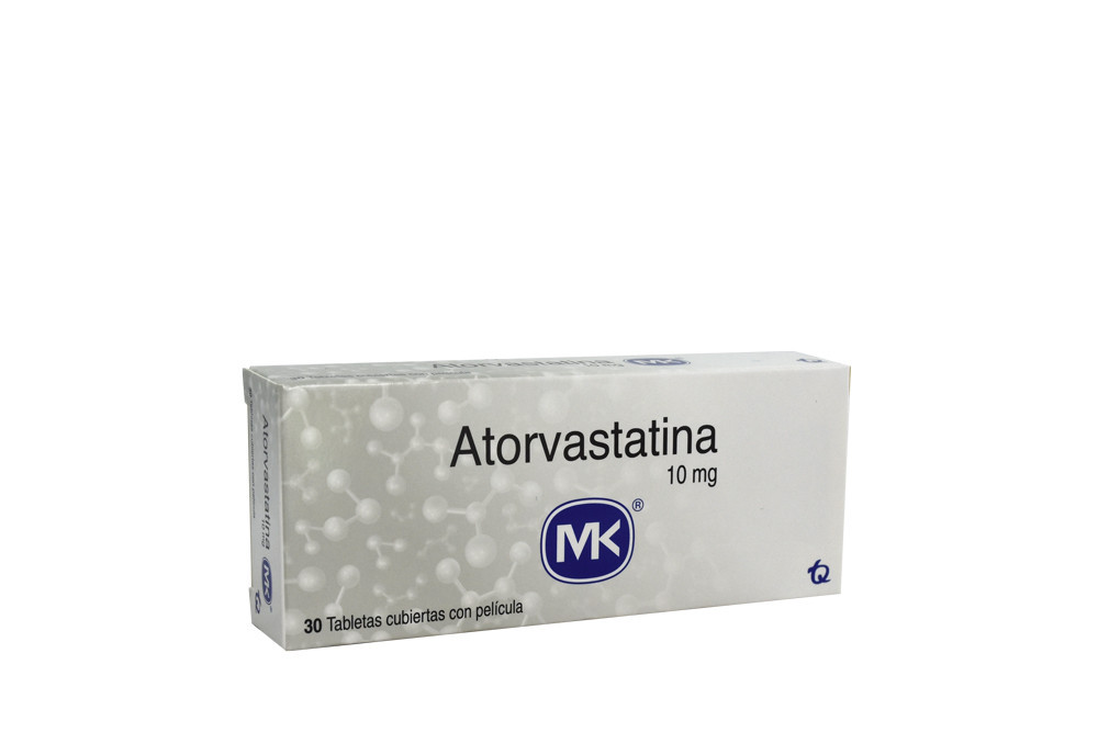 Atorvastatina Mk 10 mg Caja Con 30 Tabletas Recubiertas