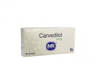 Carvedilol 25 mg Caja 30 Tabletas