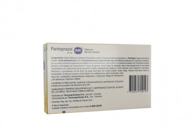 Pantoprazol 40 mg Caja Con 30 Tabletas