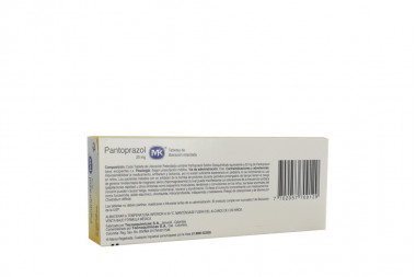 Pantoprazol 20 mg Caja Con 30 Tabletas