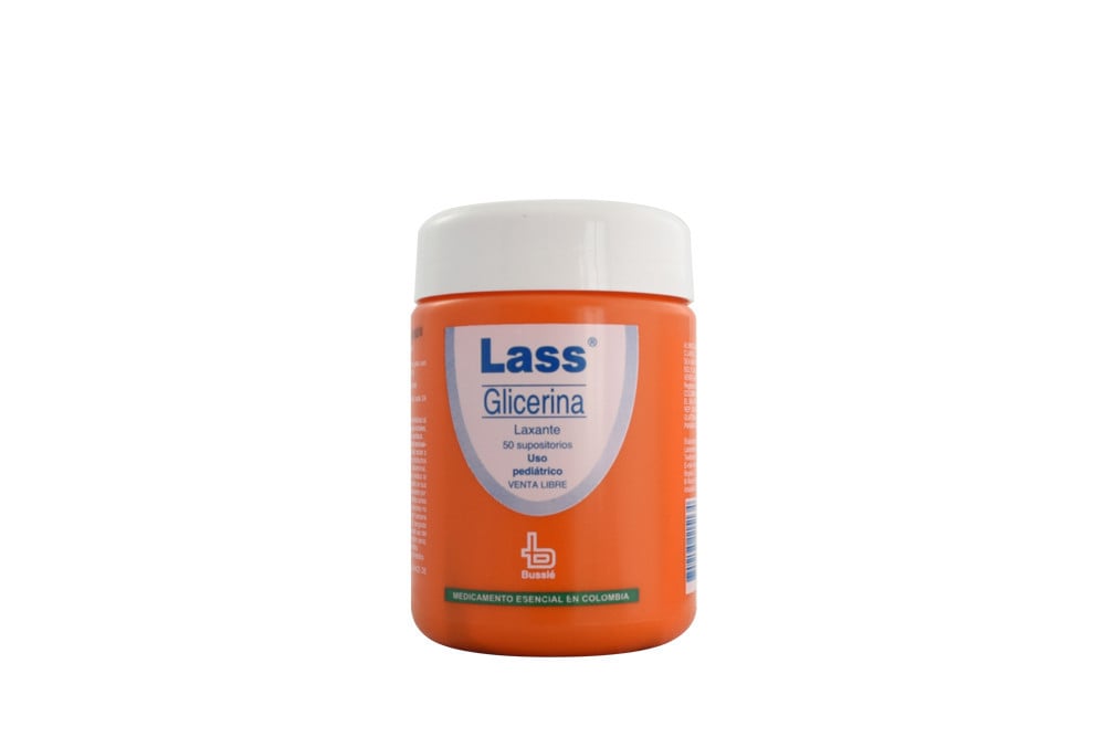 Lass Glicerina Laxante Frasco Con 50 Supositorios