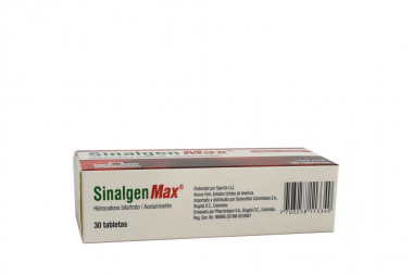 Sinalgen Max 10 / 325 mg Caja Con 30 Tabletas