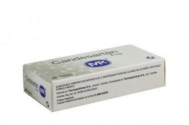 Candesartán 8 mg Caja Con 30 Tabletas 