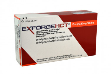 Exforge HCT 10 / 320 / 25 mg Caja Con 28 Tabletas