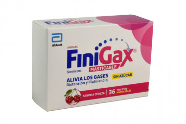 Finigax Masticable Sin Azúcar Caja Con 36 Tabletas 