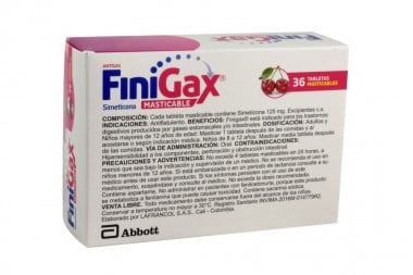 Finigax Masticable Sin Azúcar Caja Con 36 Tabletas 