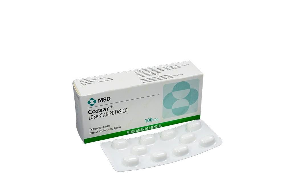  Cozaar 100 mg Caja Con 30 Tabletas Recubiertas