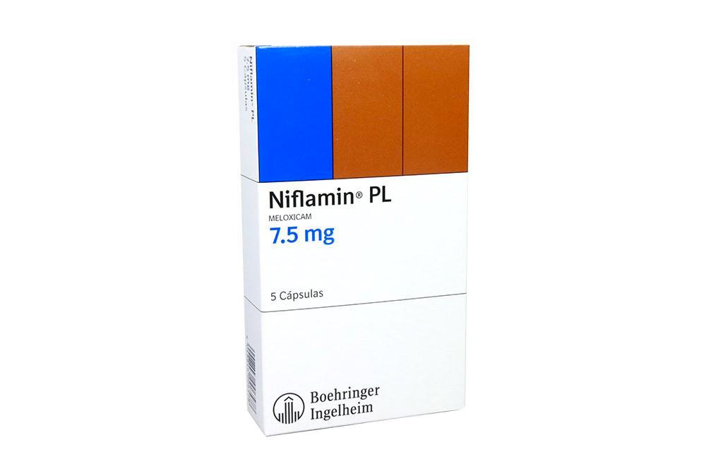 Niflamin PL 7.5 mg Caja Con 5 Cápsulas