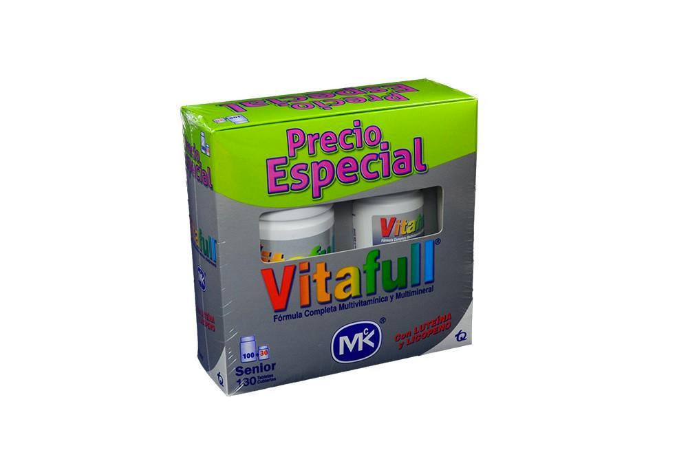 Vitafull Mk Caja Con Dos Frascos Con 100 + 30 Tabletas 