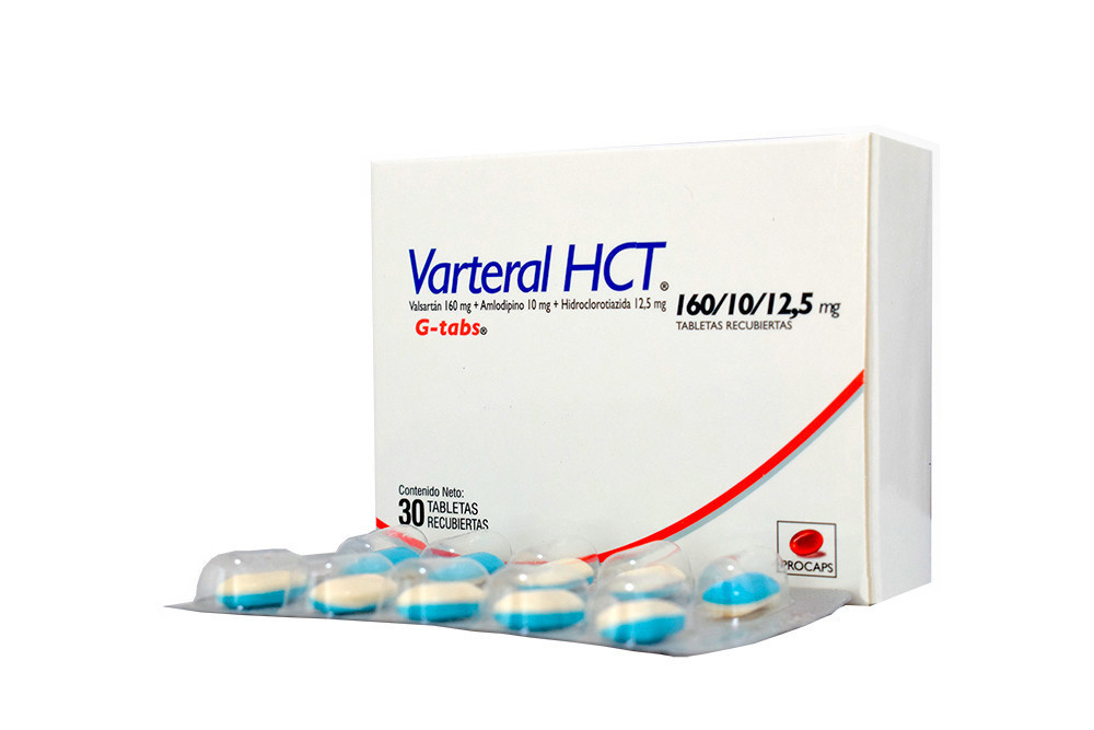 Varteral 12/5/160 mg Caja Con 10 Tabletas