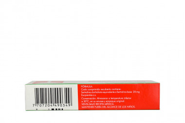 Dominium 25 mg Caja Con 10 Comprimidos Recubiertos
