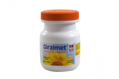Giralmet 1000 UI Frasco Con 30 Tabletas Masticables – Sabor A Chicle